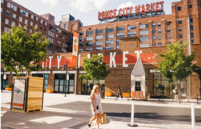 Outdoor view of Ponce City Market which houses athenahealth Atlanta office