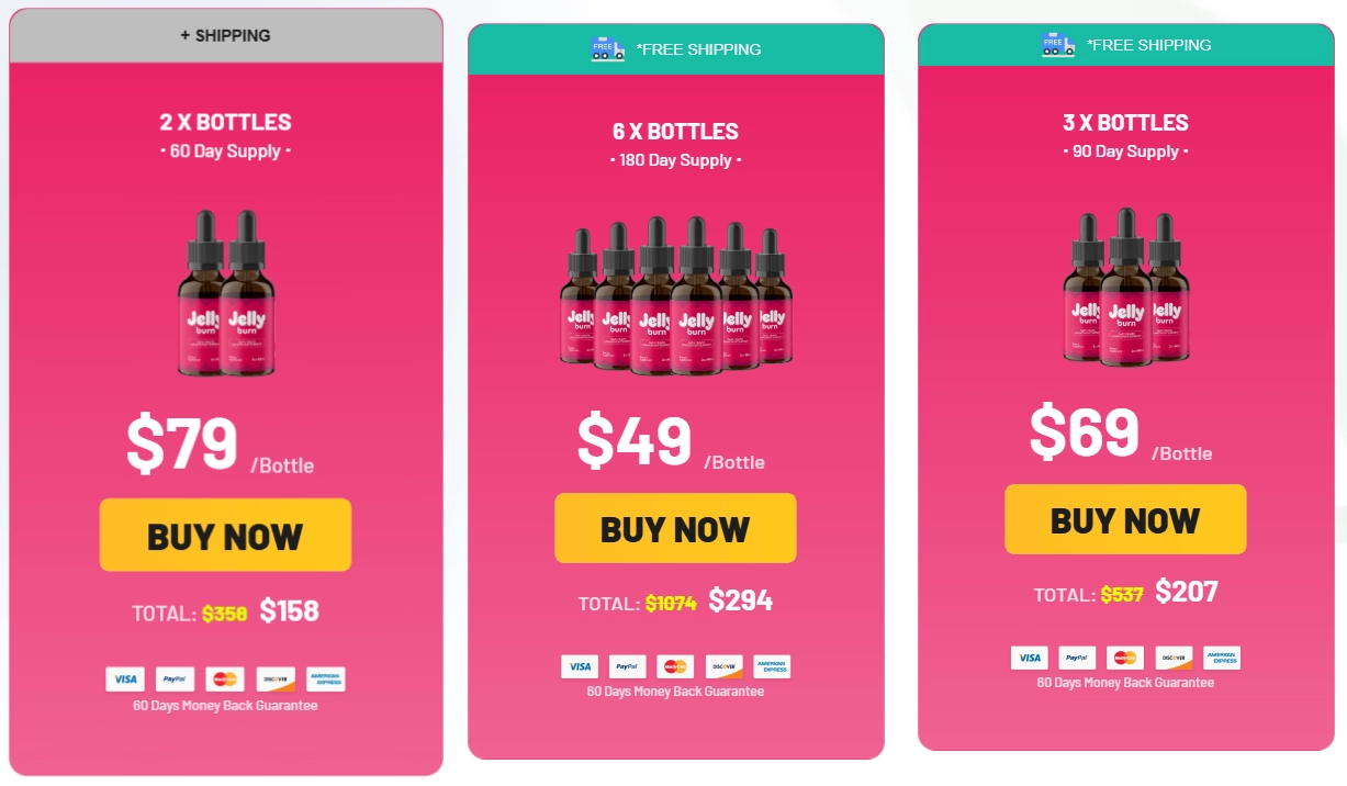 JellyBurn drops order packages and pricing options